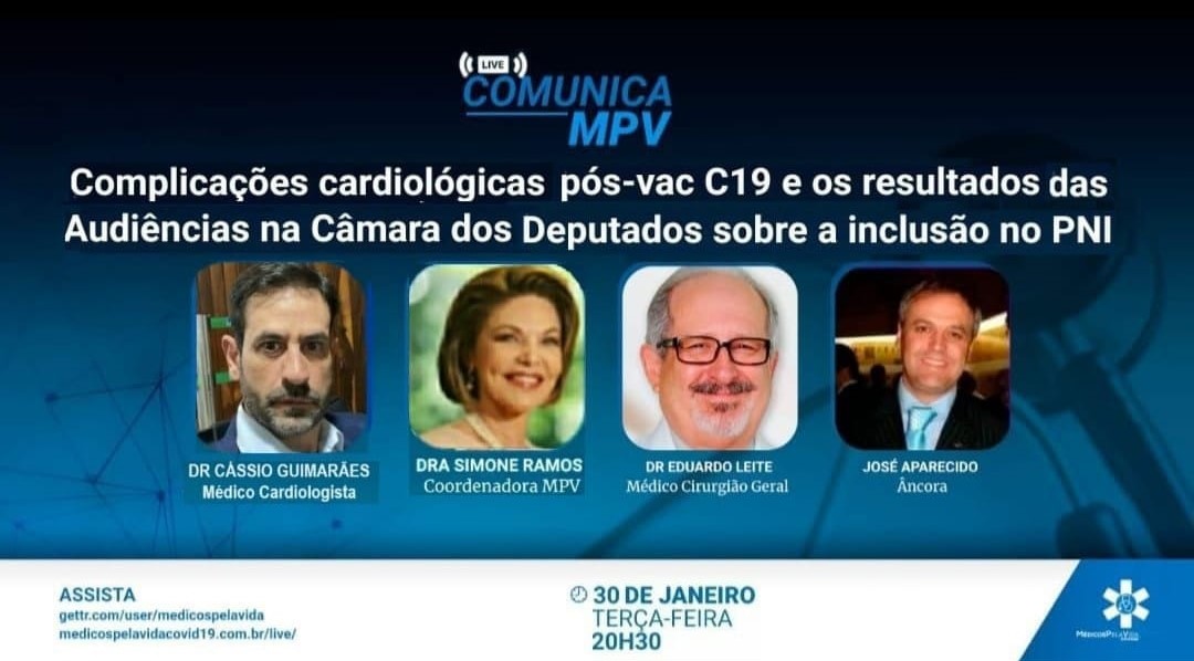 A 105ª Edição das Lives Comunica MPV recebe o cardiologista Dr. Cássio ...