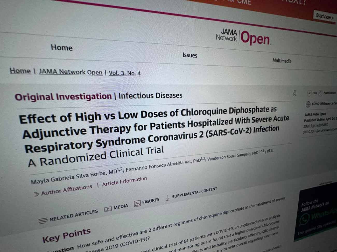 Sobre o estudo CloroCovid em Manaus